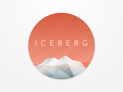 Iceberg Icon cold iceberg icon illustration light orange sea sketch vector warm water