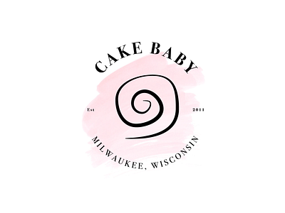 Cake Baby | Logo Redesign baker bakery bridesmaids design emblem feminine graphic design illustrator logo logodesign minimalist modern