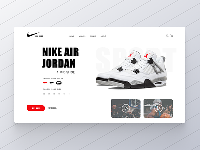 Nike Shoe Web Design branding design jordan nike nike air nike air max nike running nike shoes promotional design shoe shoe design shot ui ux web