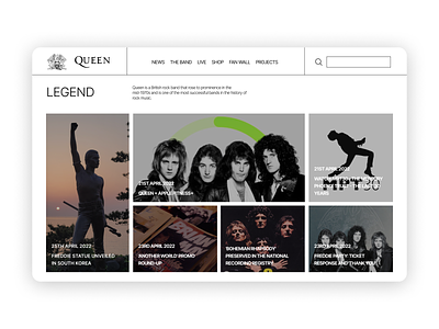 Queen bohemian rhapsody design music queen shot ui ux web design квин музыка