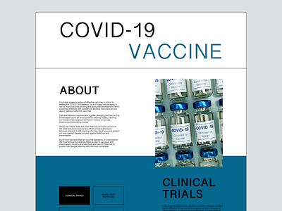 Covid-19 Vaccine Promo Website UI Concept
