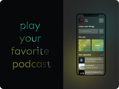 Podcast App UI Design Concept