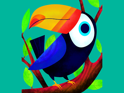 Cute bird affinity designer illustration