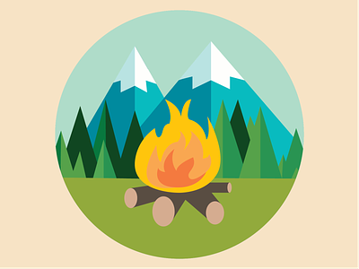 Bonfire illustration vector