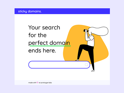 Domain search page