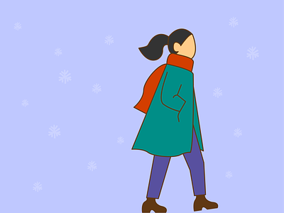 Winter walk illustration