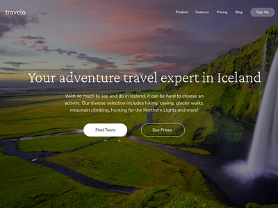 Travel tours design destination figma learning travel tutorial typography ui
