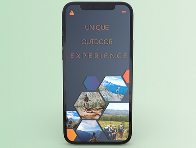 Outdoor experience hero design experience figma hero hexagon learning mobile outdoor typography ui