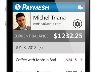Paymesh iPhone App Preview iphone mobile ninut paymesh