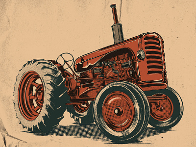 Tractor agriculture drawing farm farming illustration ipad pro procreate tractor vehicle