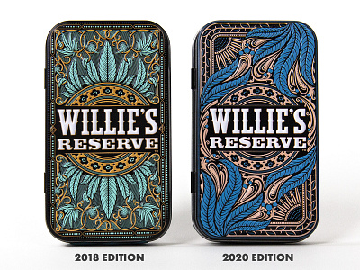 Willie's Reserve Joint Tin V2 cannabis filigree joint marijuana ornament ornamental packaging pot preroll tin weed willie nelson