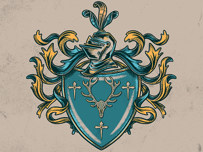 Family Crest coat of arms device family crest heraldry illustraion medieval procreate