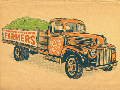 Produce Truck cannabis car classic digital painting farm illustration marijuana procreate produce retro truck vehicle vintage weed