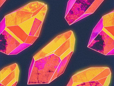 Single Artwork - Orange Variant album artwork crystal gem gemstone illustration mineral music quartz record single