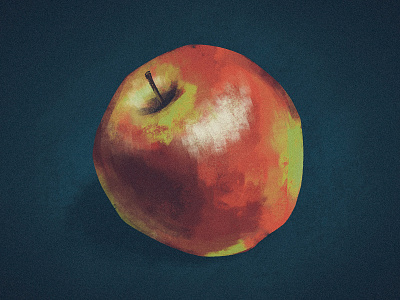 Apple Challenge #1 2d apple challenge digital painting fruit illustration ipad pro oil paint painterly procreate still life