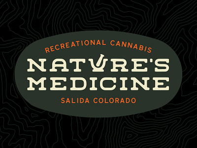 Nature's Medicine 2d brand branding cannabis colorado dispensary logo logotype marijuana medicine mortar nature pestle pot weed