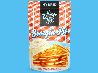 Hype Tax: Georgia Pie 2d apple bag baked baking branding cannabis design digital painting ice cream illustration label marijuana mylar packaging pie pot pouch procreate weed