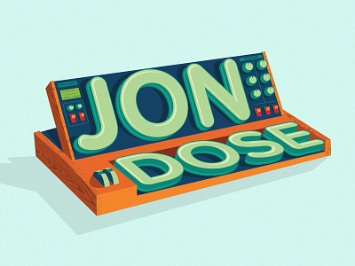 Jon Dose Sticker analog dj logo moog music sticker synth vector