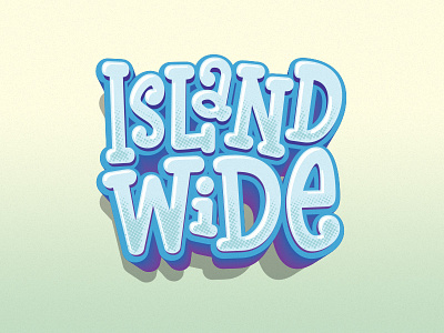 Island Wide Logo (Work in Progress) extruded gradient letters logo logotype vector