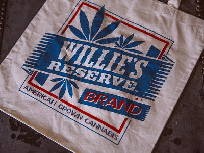 American Grown Cannabis cannabis marijuana merchandise pot tote bag typography weed willie nelson willies reserve
