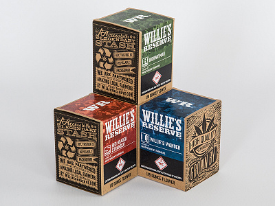 Colorado 1/8 Ounce box cannabis marijuana packaging pot weed willie nelson willies reserve