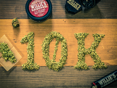 10,000 Followers Cannabis Lettering