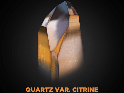Citrine Quartz citrine crystal gem gradient mesh illustration mineral quartz vector