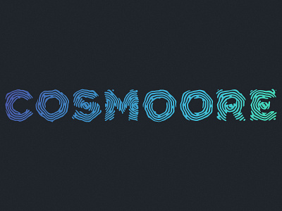 Cosmoore Logo #1 branding lines logo pattern ripple type typography wavy