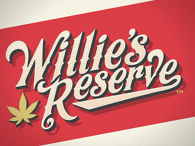 WR Beer Can Riff beer can cannabis lettering logo marijuana retro type typography vintage willie nelson