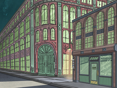 Pioneer Square-ish (Pt 1) buildings digital painting illustration pioneer square procreate seattle