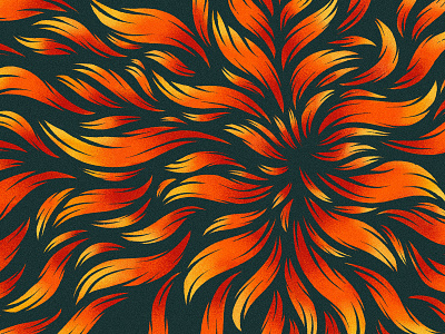 Fire Pattern Thingy 2d burn fire flame illustration ipad pro pattern procreate warm