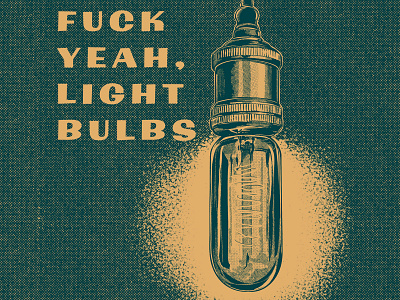 FYLB 2d 50s bulb digital painting edison bulb illustration ipad pro light light bulb lighting mid century procreate retro