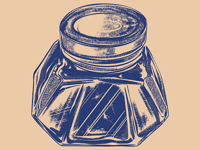 Ink Bottle Numero Dos 2d bottle container digital painting drawing illustration ink ipad pro procreate retro