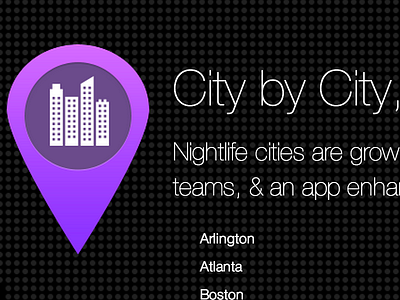Nightlife City By City nightlife web design