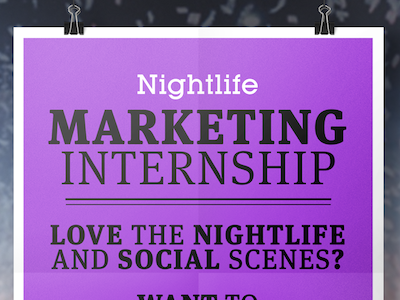 Nightlife Internship Instagram flyer flyer design mobile app nightlife