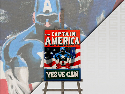 Political Heroes | Captain America acrilic canvas captainamerica design illustration marvel politicalheroes