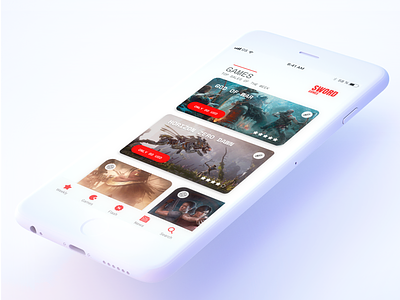 Game App 2018 app games interface mobile ui