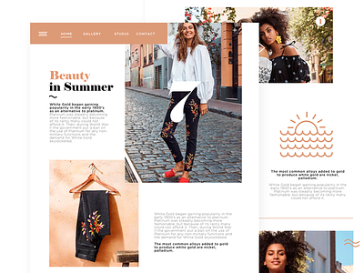 Beauty In Summer - Landing page 2018 clean interface ui web