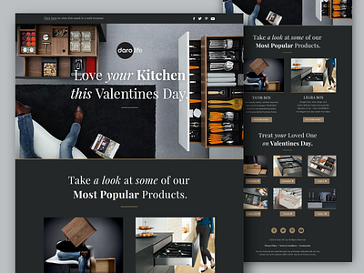 DaroLife Valentines Day E-Commerce HTML Email dailyui dailyuichallenge design ecommerce email design email marketing html html email kitchen luxury ui ui design web webdesign website