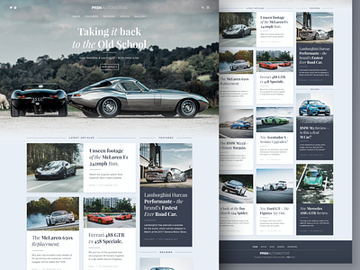 Online Automotive Magazine/Blog Layout