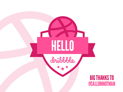 Hello Dribbble - First Shot first shot hello dribbble illustration logo thanks