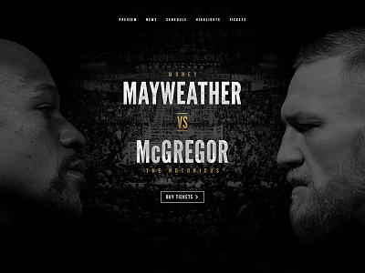 Floyd Mayweather vs Conor McGregor - Page Concept boxing concept fight mayweather mcgregor mma page website