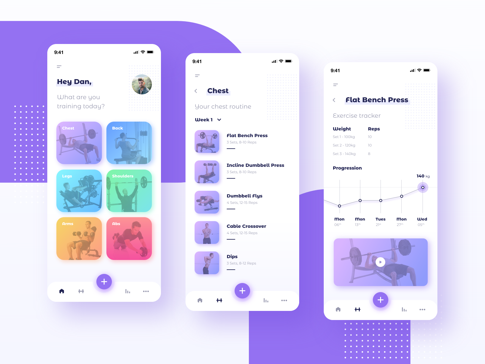 Fitness App Concept by Dan Pearson on Dribbble