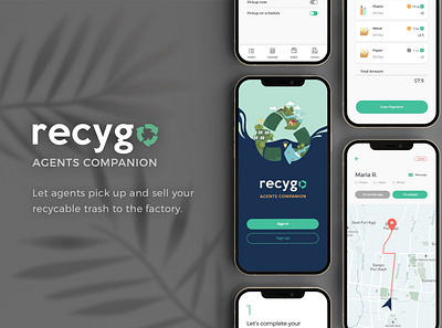 Recygo for Agents design logo mobile app mobile design product design ui uiux user experience user interface ux