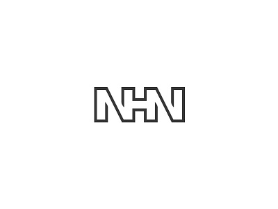 NHN ambrigram logo monogram wordmark