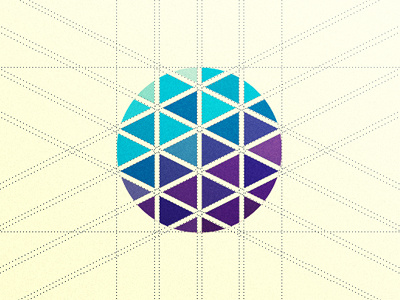 Qizo Mark blue circular guides icon logo mark purple