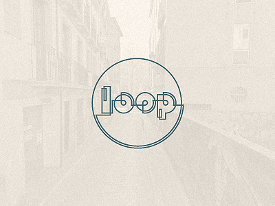 Loop circular icon logo typography