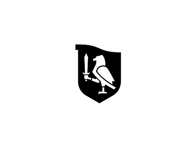 Crest bird of prey bird crest logo sword