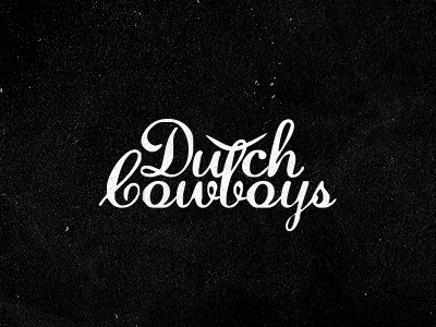 Dutch Cowboys bw cowboys dutch logo script texture