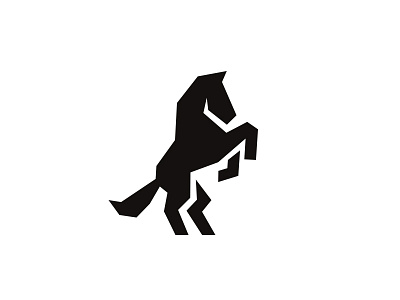 Horse animal emblem horse icon logo rearing